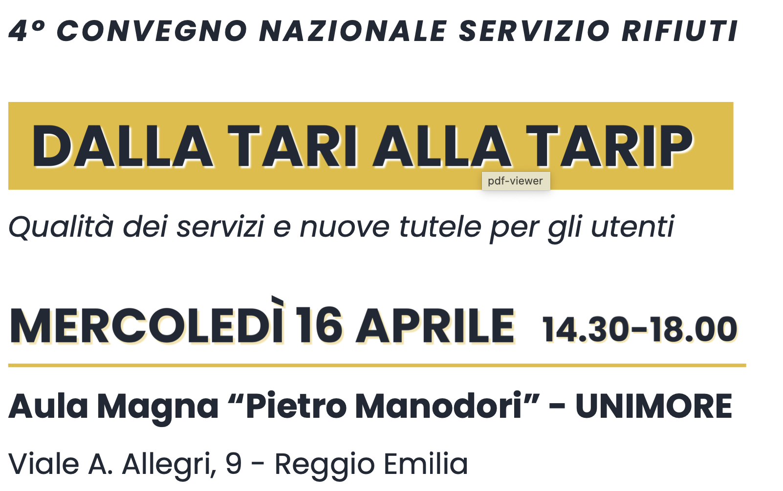 Dalla Tari alla Tarip